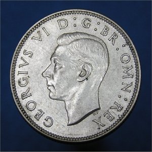 1945 (b) Florin, George VI EF/aUnc