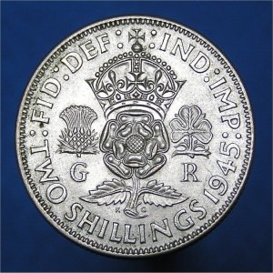 1945 (b) Florin, George VI EF/aUnc Reverse