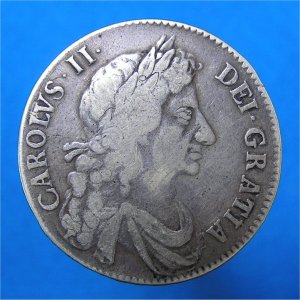 1673 HalfCrown, Charles II Fine