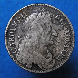 1679 HalfCrown, GRATTA, Charles II F+/VF