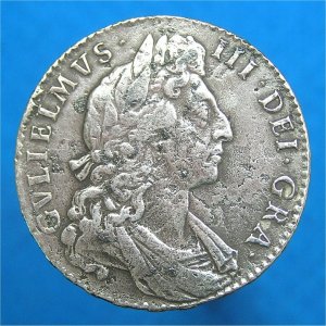 1697 HalfCrown, William III gF