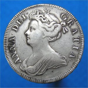 1709 HalfCrown, Anne VF