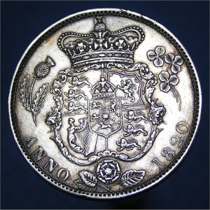 1820 HalfCrown, George IV gVF/EF Reverse