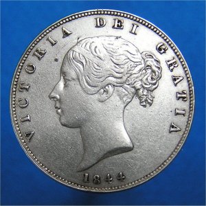 1844 HalfCrown, Victoria aEF