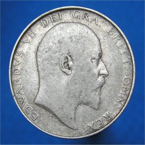 1906 HalfCrown, Edward VII F+/VF