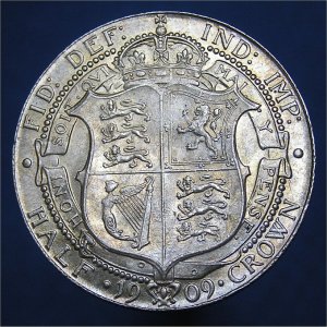 1909 HalfCrown, Edward VII aUnc Reverse