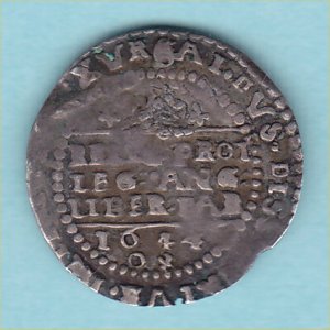 Charles I Declaration Half Groat 1644, lis, S2997 Fine Reverse