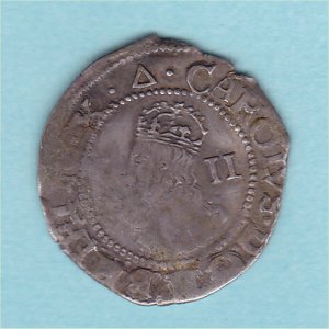 Charles I Half Groat, Triangle, S2832 Fine