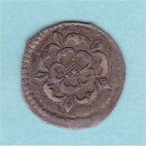 James I Half Penny, mm Rose S2663 VF+ Reverse