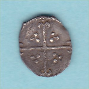 Elizabeth Half Penny, Hand, S2581, VF Reverse