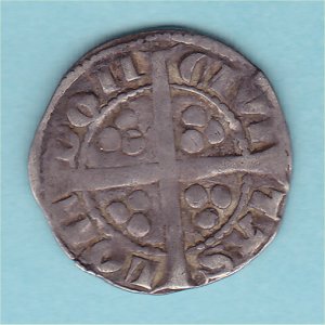 Edward I Penny, S1408 London, VF Reverse