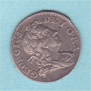 1718 Maundy Penny, George I, EF
