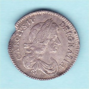 1673 Maundy Threepence, Charles II, VF