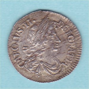 1679 Maundy Threepence, Charles II, EF