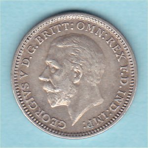 1931 Currency Threepence, George V, EF