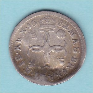 1682 /81 Maundy Fourpence, Charles II, gF+ Reverse