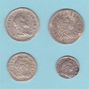 1727 Maundy Set, George I, EF