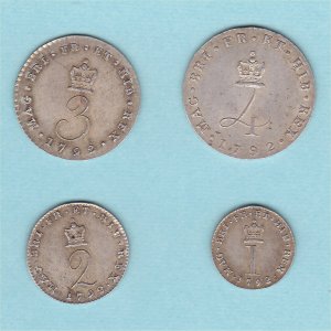 1792 Maundy Set, George III, EF Reverse