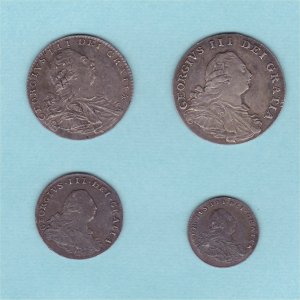 1800 Maundy Set, George III, VF-EF