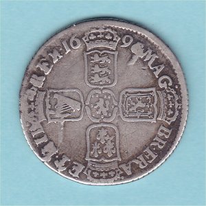 1696 (b) Shilling, William III Fine Reverse