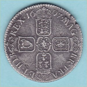 1697B Shilling, William III gFine Reverse