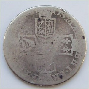 1708E* Shilling, Anne local bust, aF Reverse