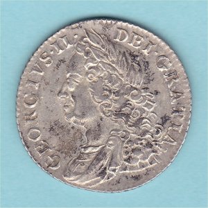 1758 Shilling, George II, EF/gEF