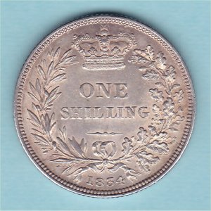 1834 (b) Shilling, William IV, gEF Reverse