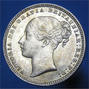 1875 Shilling, Victoria, aUnc