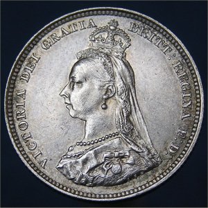 1887 Shilling, Victoria, EF