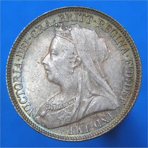 1897 Shilling, Victoria, EF