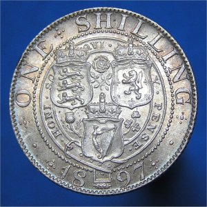 1897 Shilling, Victoria, EF Reverse
