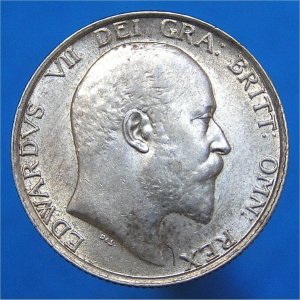 1907 Shilling, Edward VII, aEF