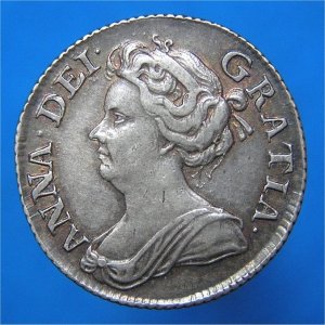 1711 Sixpence, Anne, EF